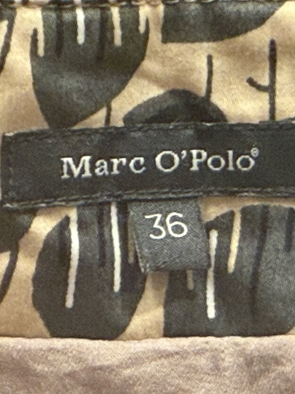 Marc O'Polo Abstract Leaf Print Cotton Mini Skirt Size 36 EU - Picture 3 of 7